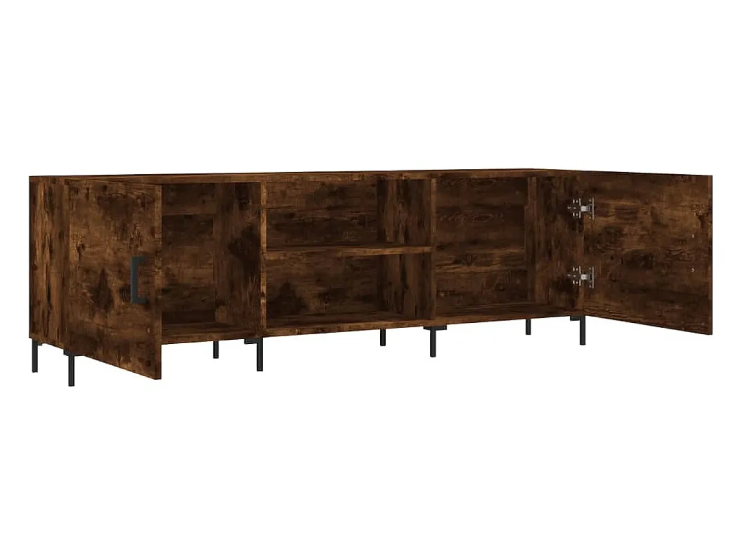 Zendra Mueble de TV madera de ingeniería roble ahumado 150x30x50 cm