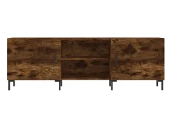 Zendra Mueble de TV madera de ingeniería roble ahumado 150x30x50 cm