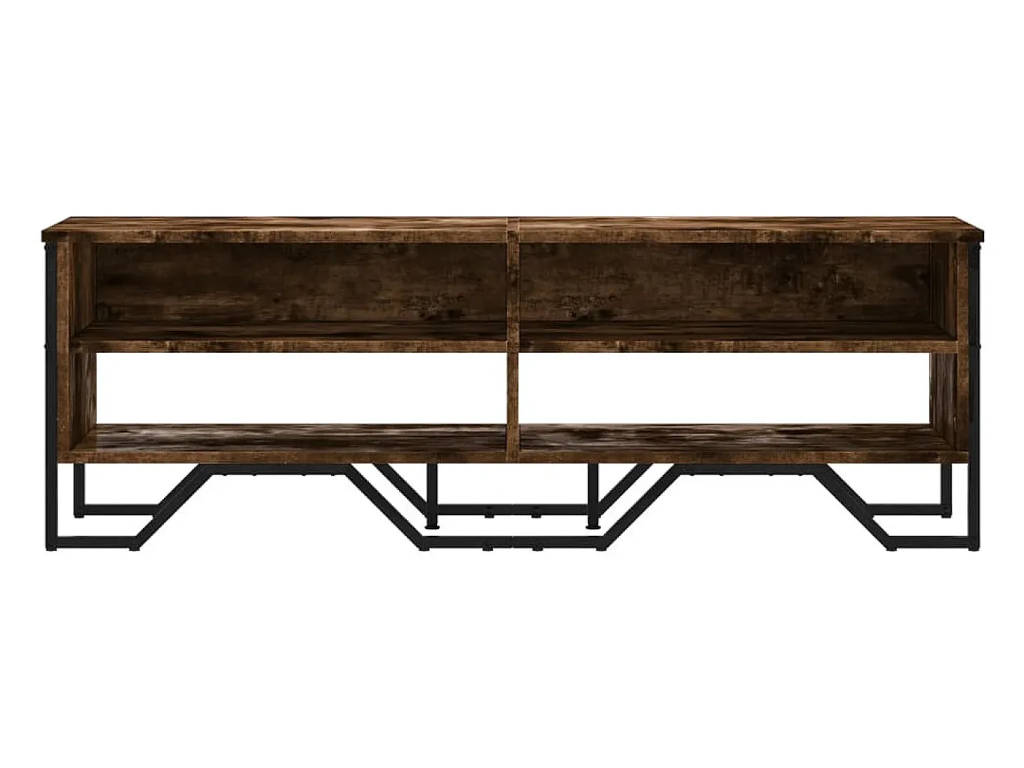 Zylar Mueble de TV madera de ingeniería roble ahumado 122x34x41 cm