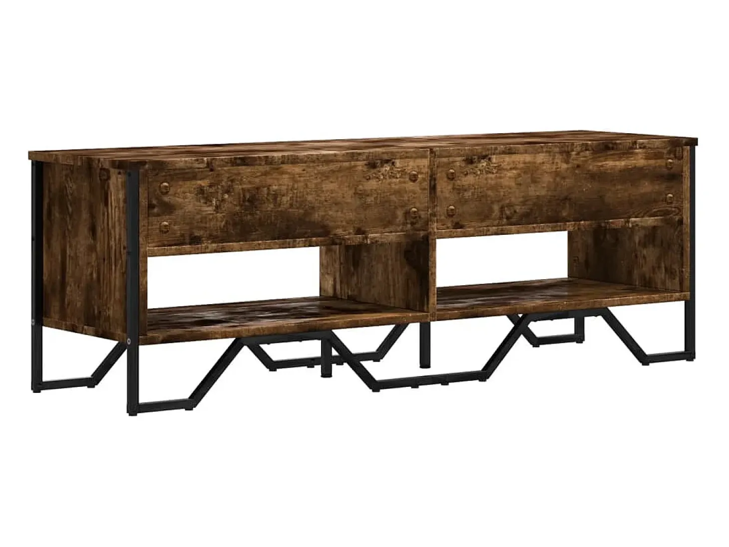 Zylar Mueble de TV madera de ingeniería roble ahumado 122x34x41 cm